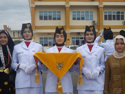 Siswi SMAN 2 Pasaman dalam PASKIBRAKA Kab. Pasaman Barat 2023 